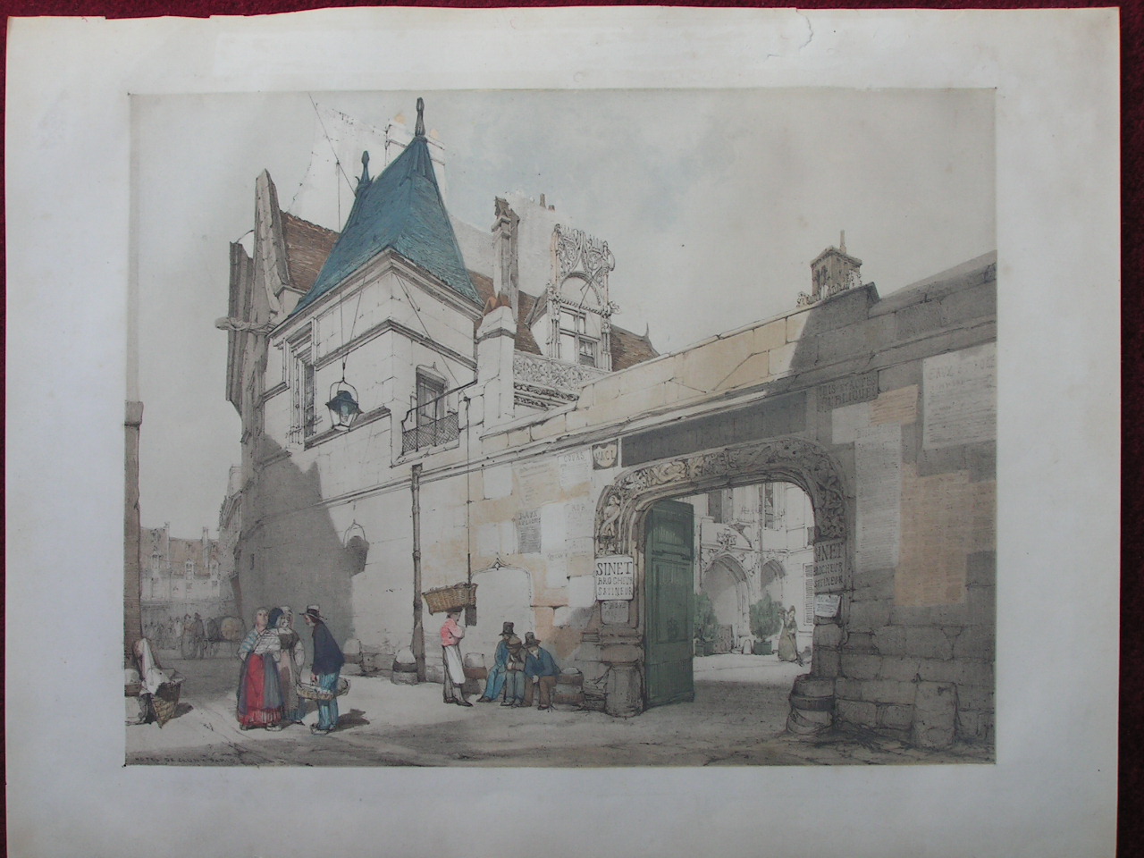 Lithograph - Hotel de Cluny Paris - Boys