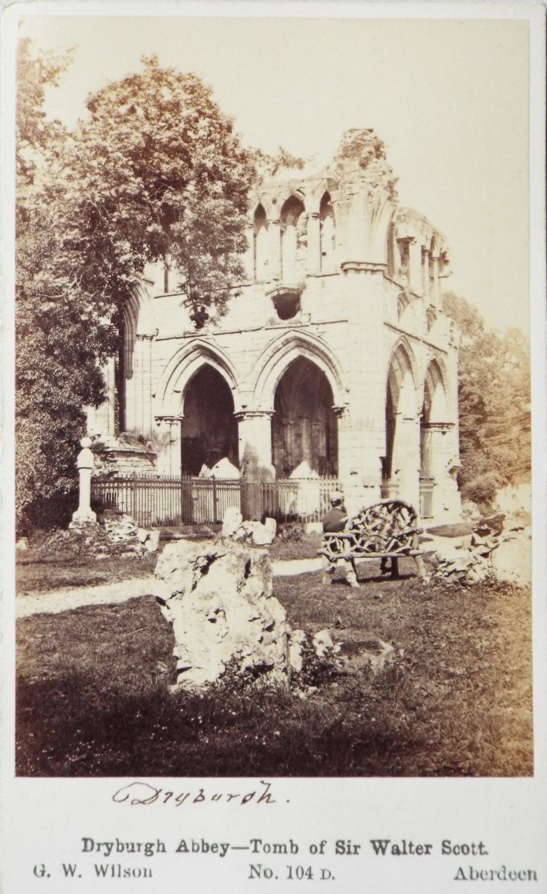 Photograph - Dryburgh Abbey - Tomb of Sir Walter Scott.