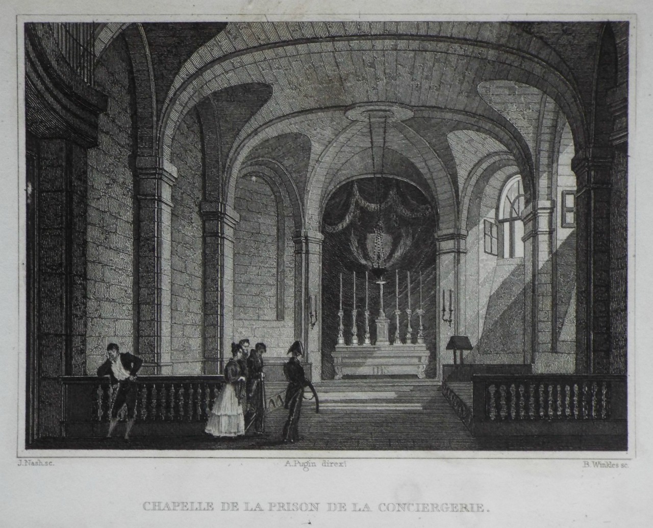 Print - Chapelle de la Prison de la Conciergerie. - Winckles