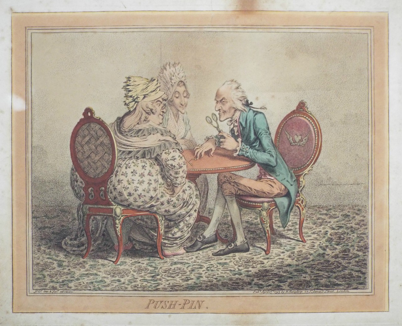 Etching - Push-Pin. - Gillray