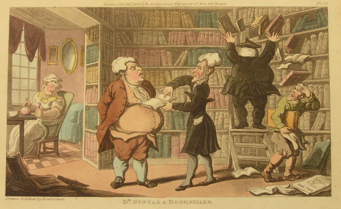 Aquatint - Doctor Syntax & Bookseller   - Rowlandson