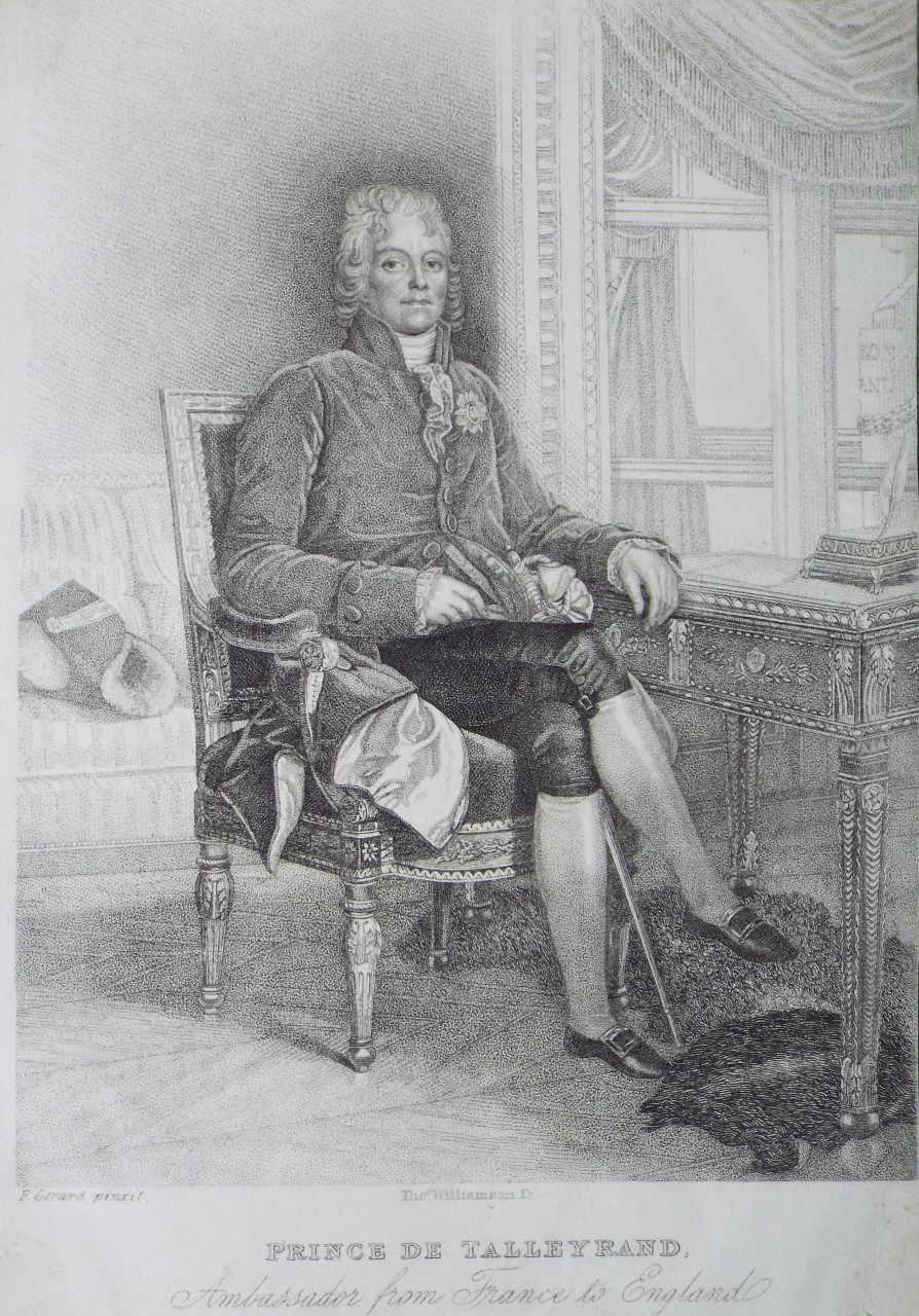 Stipple - Prince de Talleyrand. Ambassador from France to England