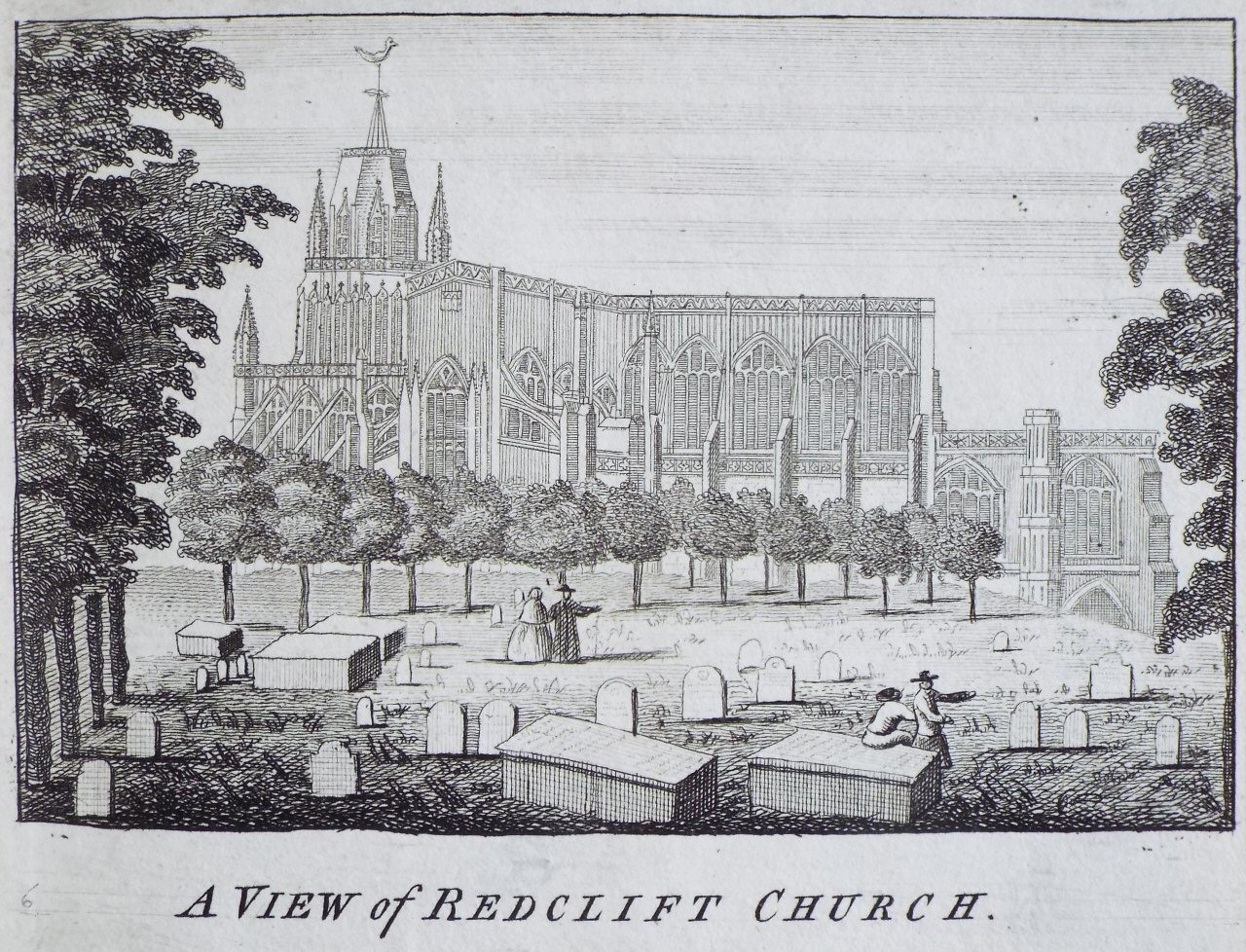 Print - A View of Redclift Church.