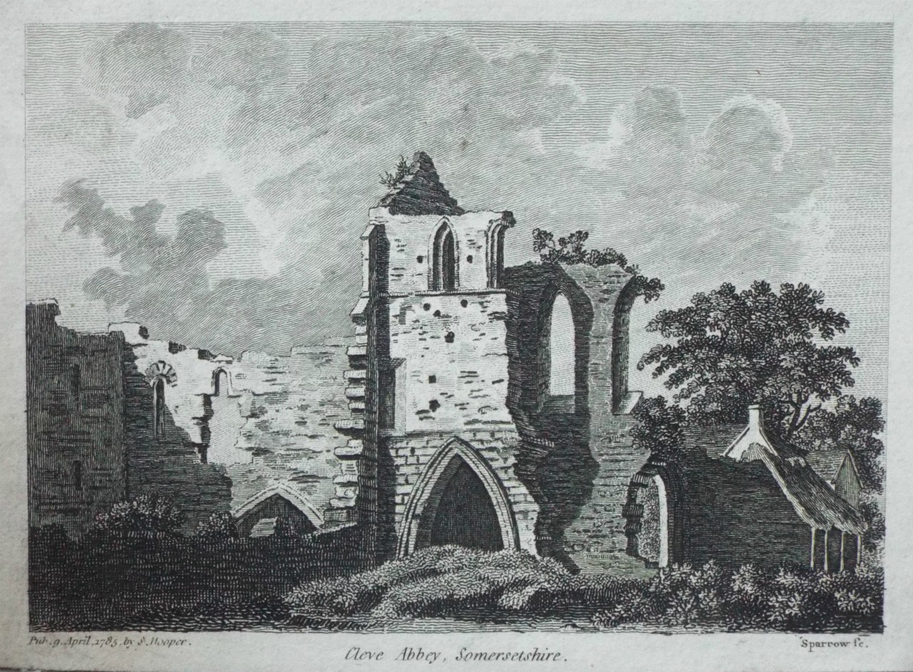 Print - Cleve Abbey, Somersetshire. 1785