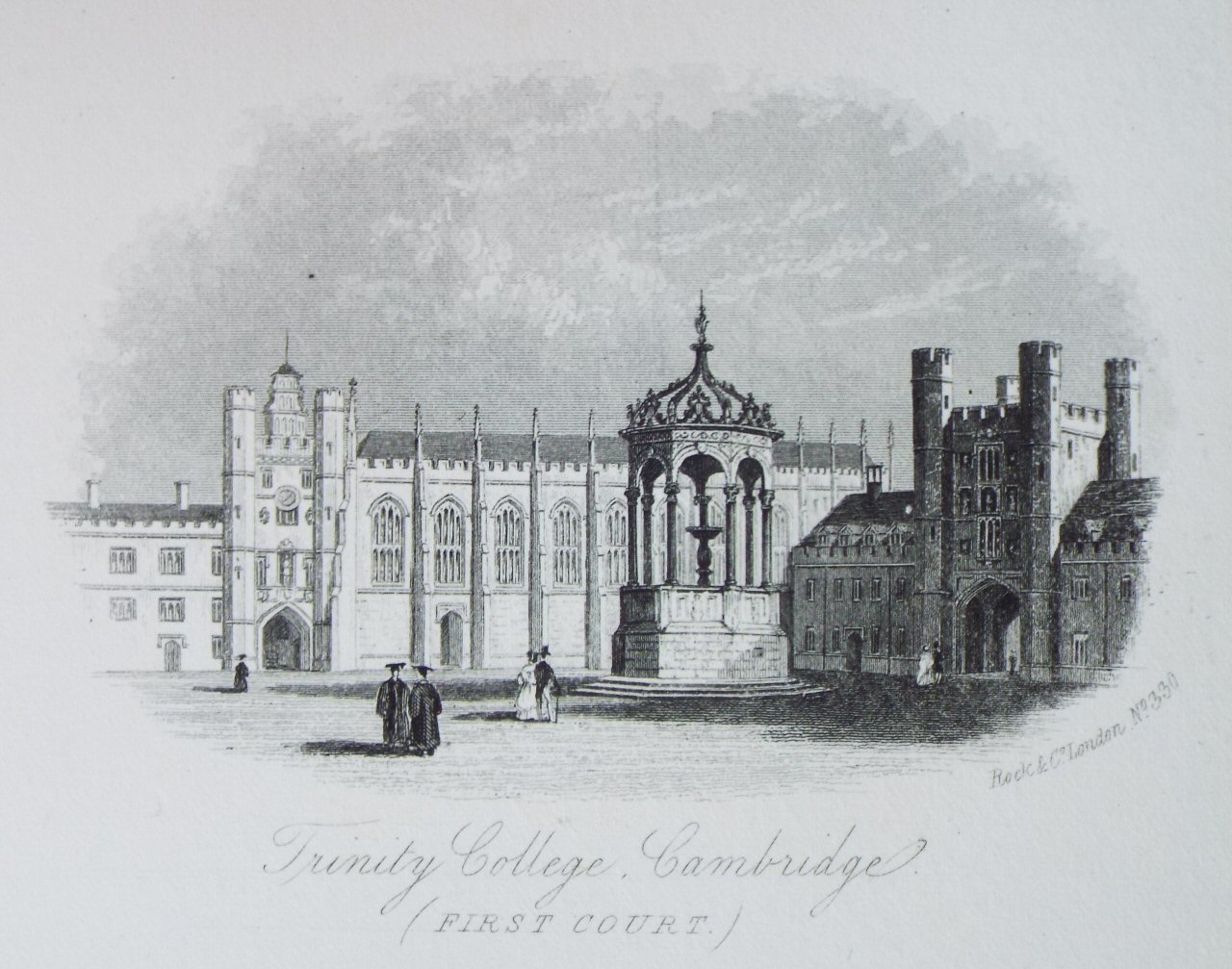 Steel Vignette - Trinity College, Cambridge. (First Court.) - Rock