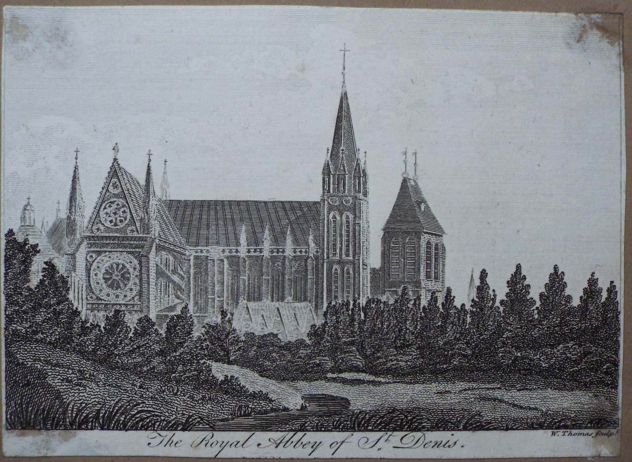 Print - The Royal Abbey of St. Denis. - Thomas
