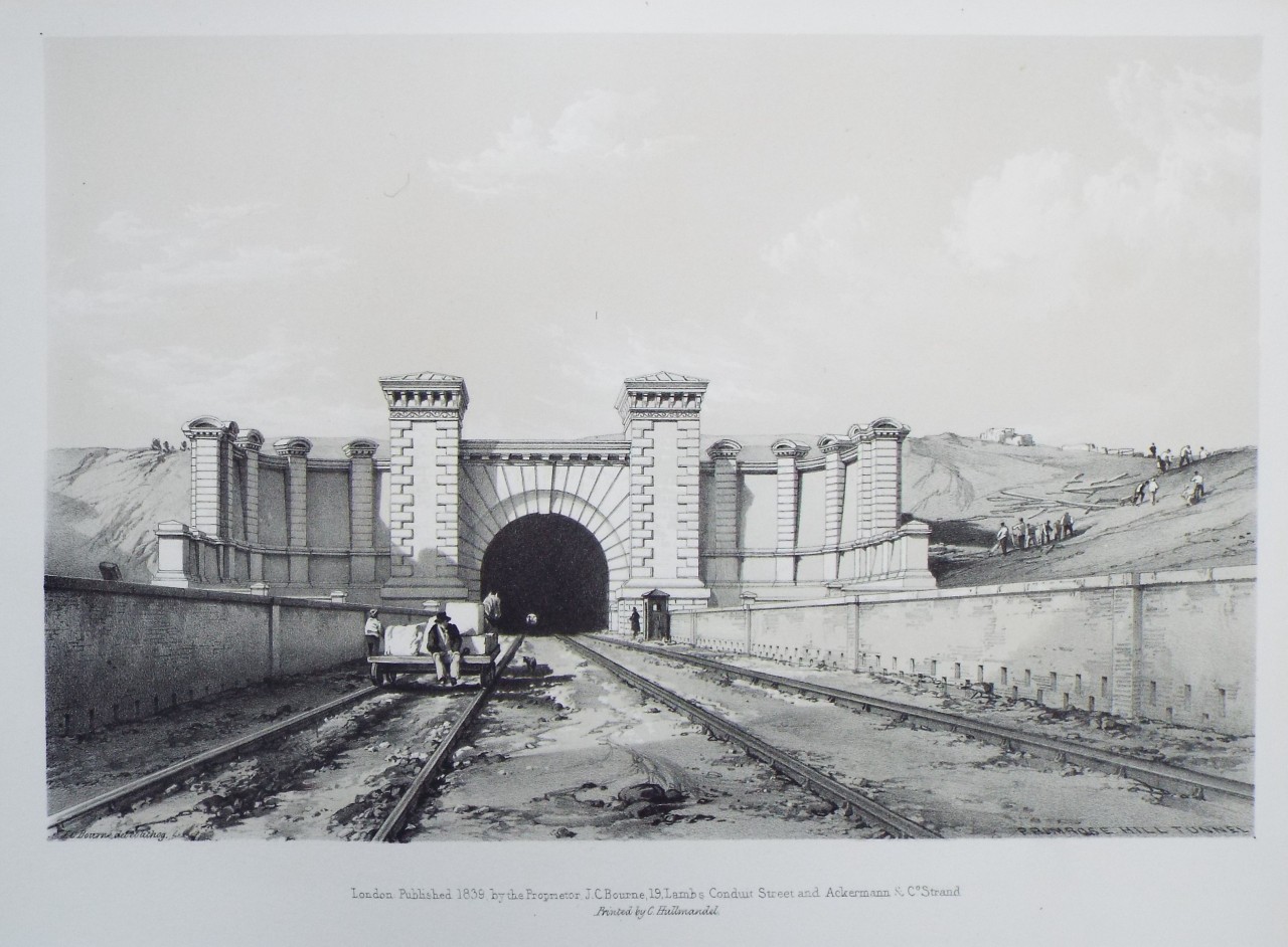Lithograph - Primrose Hill Tunnel - Bourne
