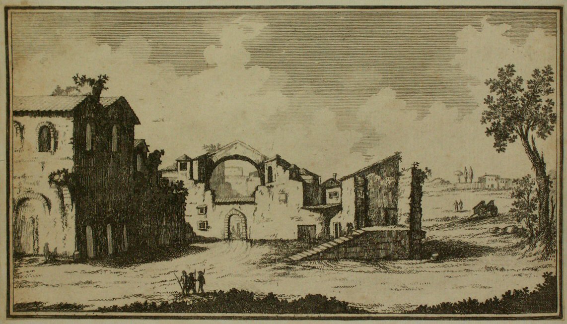 Etching - (Landscape with partly ruined buildings)