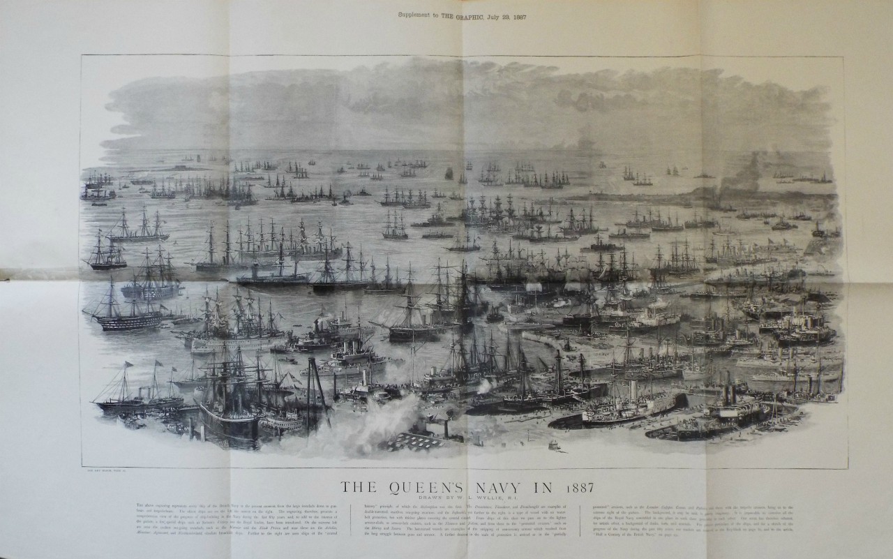 Wood - The Queen's Navy in 1887 Drawn by W. L. Wyllie, R. I. Supplement to The Graphic, July 23, 1887