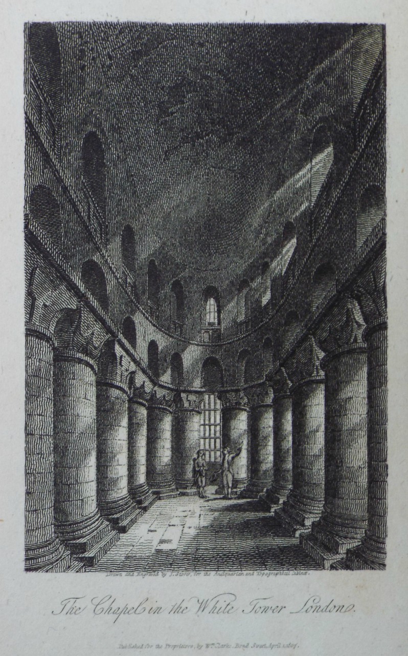 Print - The Chapel in the White Tower London. - Storer