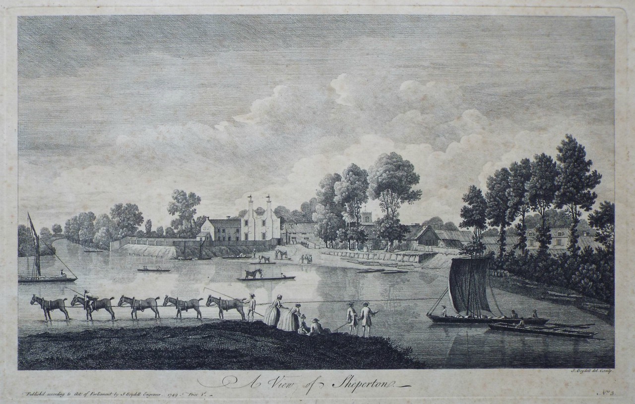 Print - A View of Sheperton. - Boydell