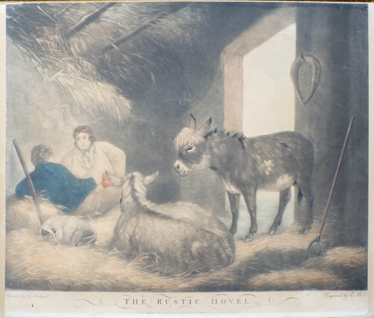 Mezzotint - The Rustic Hovel. - Bell