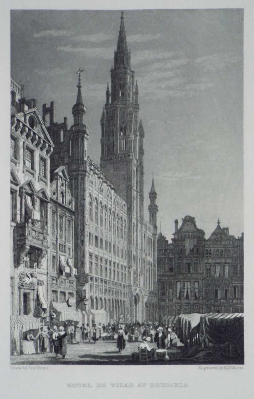 Print - Hotel de Ville at Brussels. - Roberts