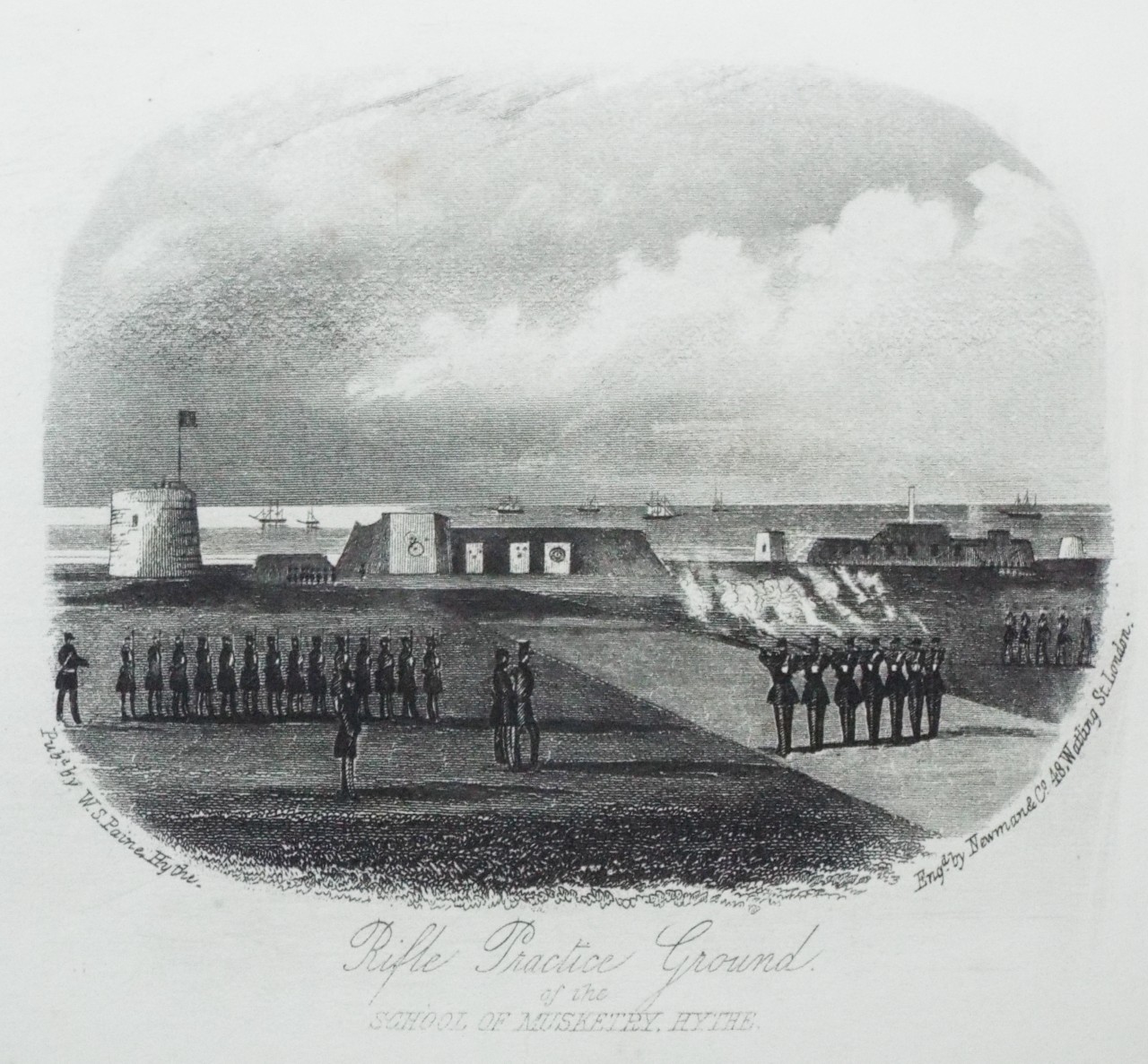 Steel Vignette - Rifle Practice Ground of the School of Musketry, Hythe. - Newman
