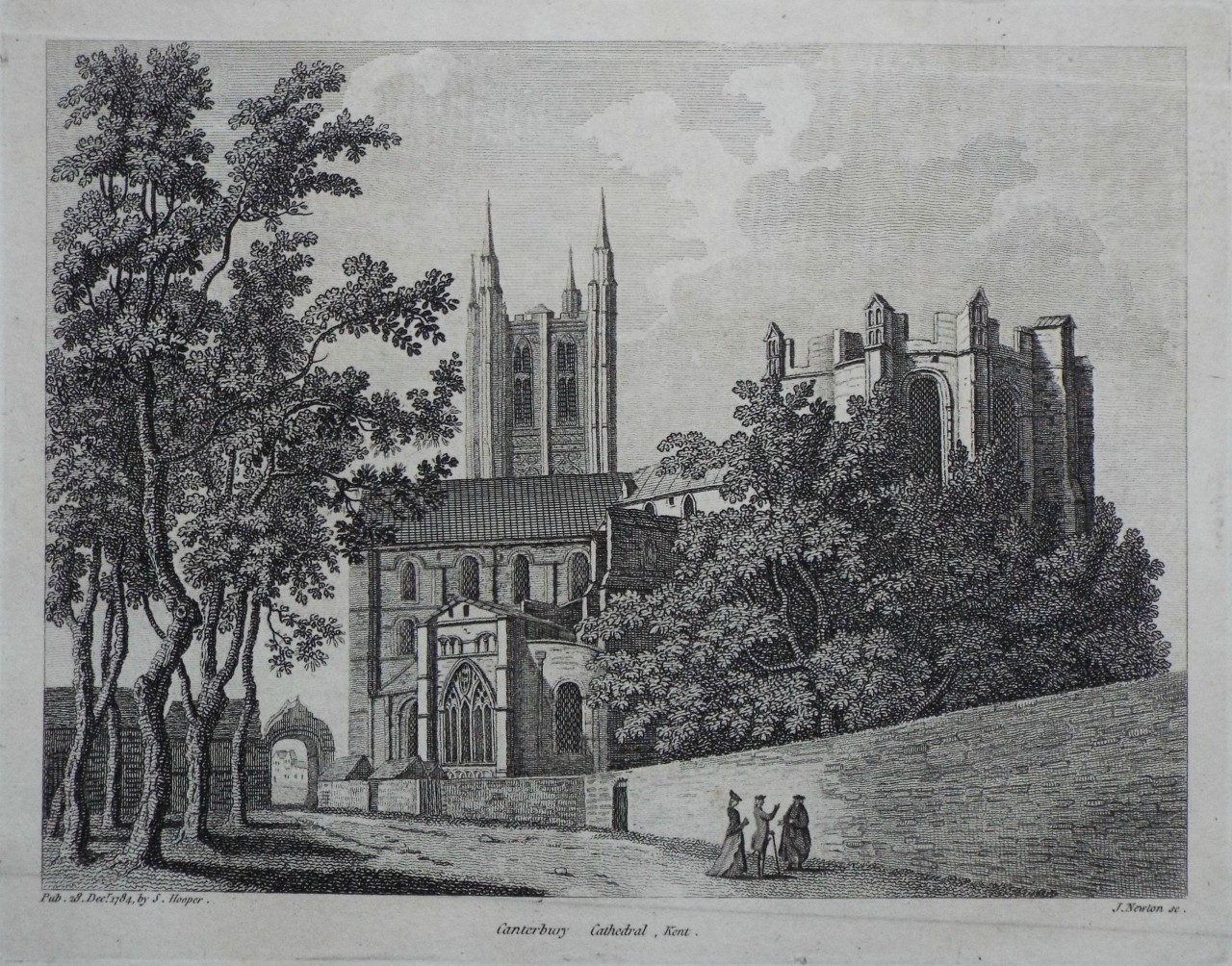 Print - Canterbury Cathedral, Kent. - Newton