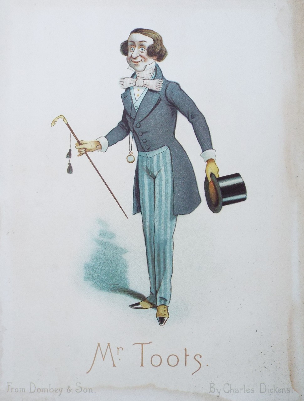 Chromo-lithograph - Mr. Toots. From Dombey & Son. By Charles Dickens.