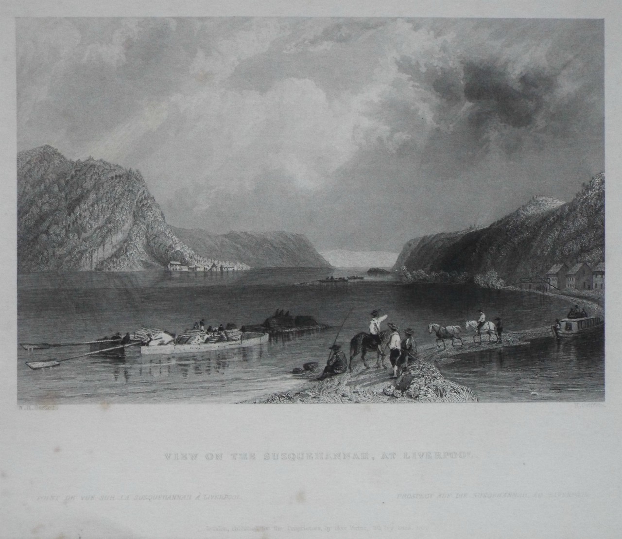 Print - View on the Susquehanna, at Liverpool. - Griffiths