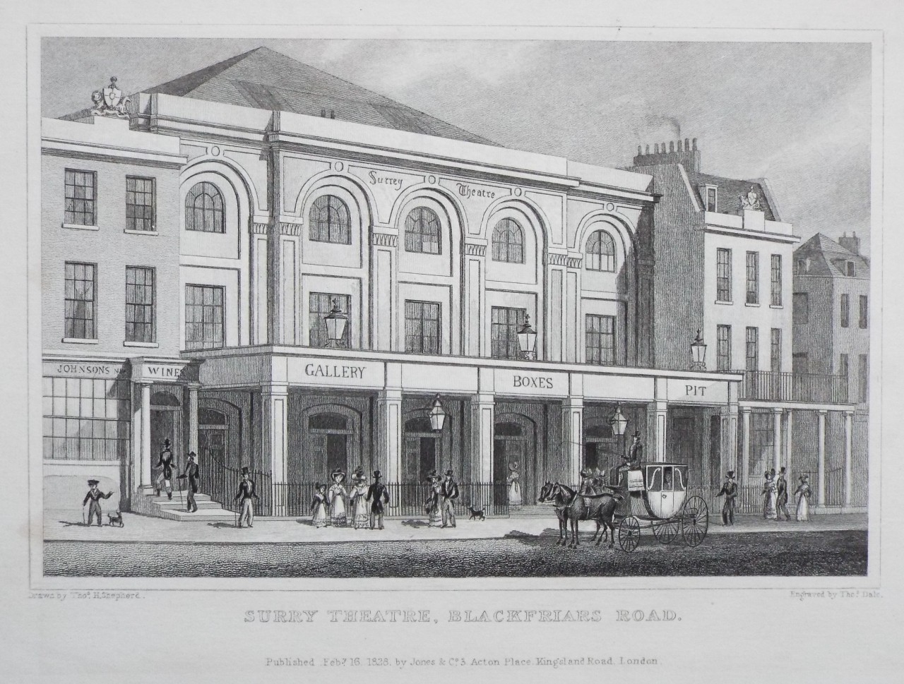 Print - Surry Theatre, Blackfriars Road. - Dale