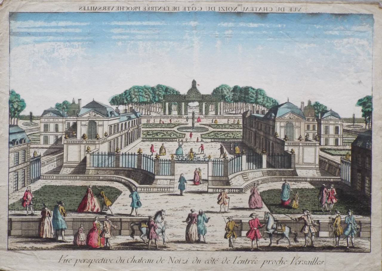 Print - Vue perspective du Chateaux de Noizi du cote de l'entree proche Versaille.