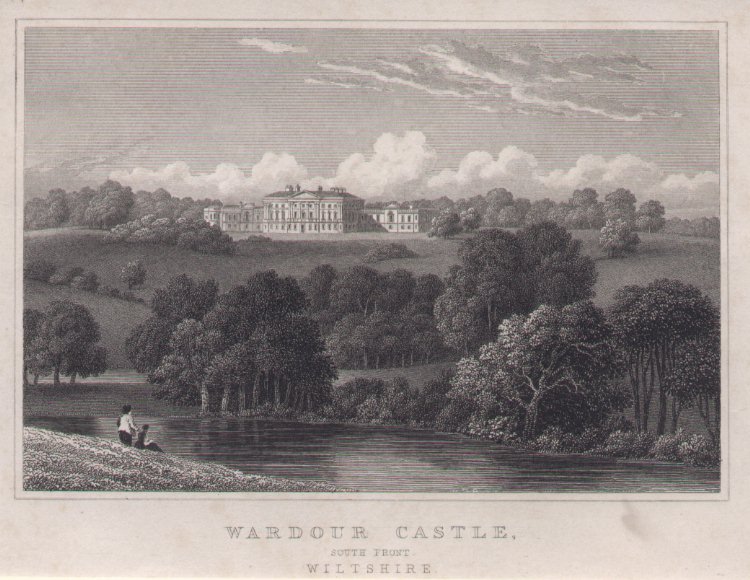Print - Wardour Castle. South Front, Wiltshire. - Byrne