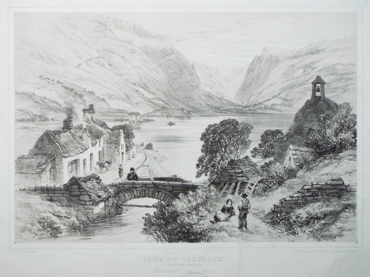 Lithograph - Lake of Talyllyn, Merionethshire.