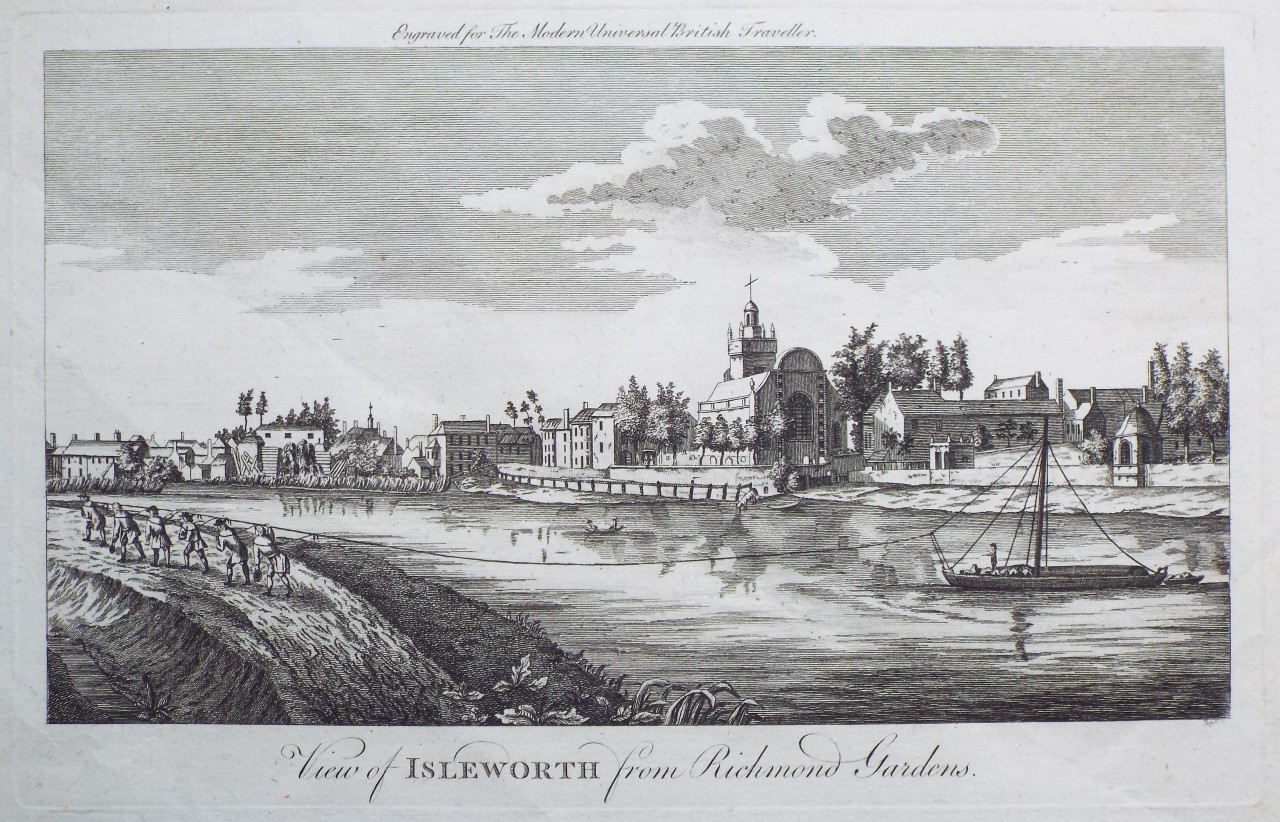 Print - View of Isleworth from Richmond Gardens.