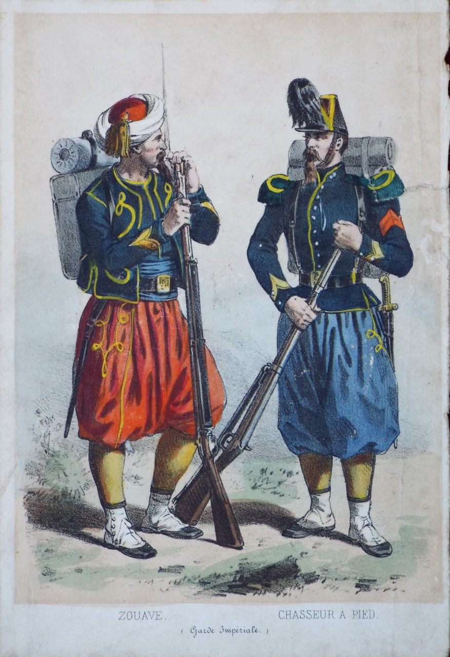 Lithograph - Zouave. Chasseur a Pied. (Garde Imperiale.)