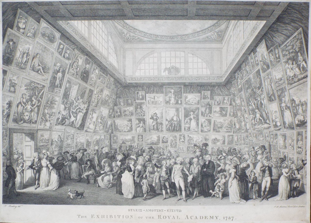 Etching - The Exhibition of the Royal Academy, 1787. - Martini