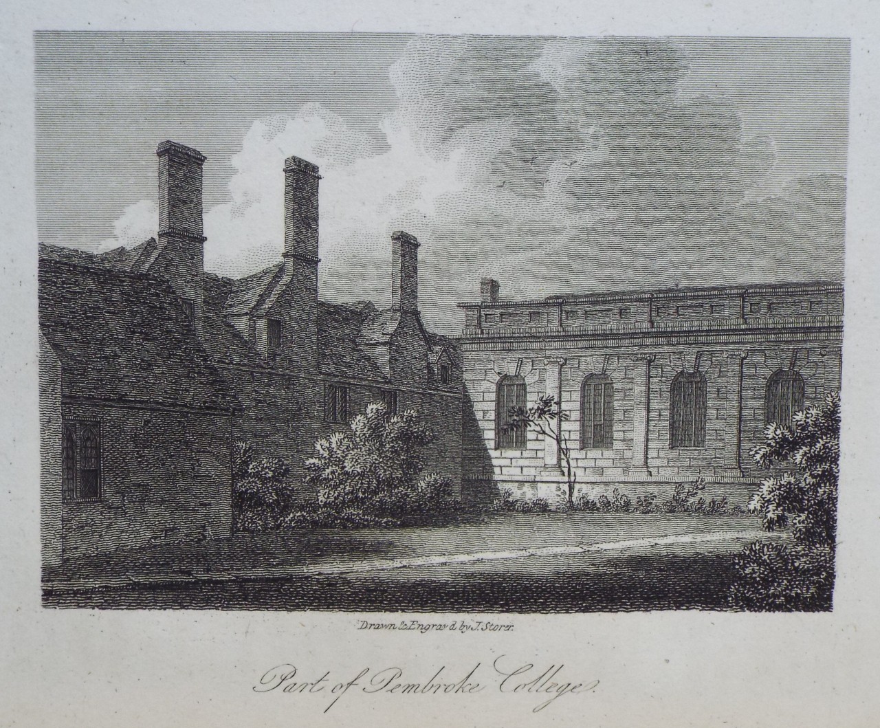 Print - Part of Pembroke College. - Storer