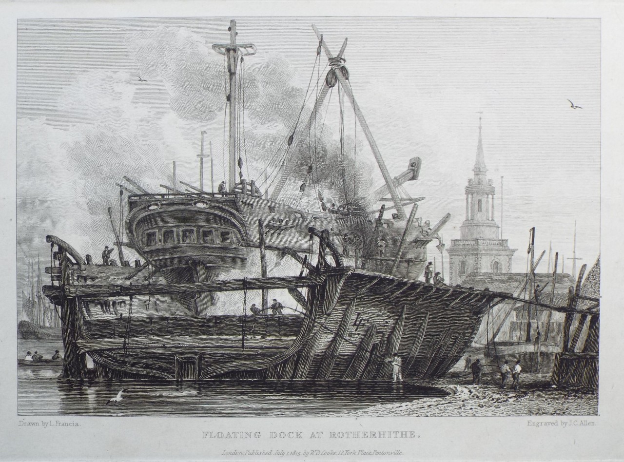 Print - Floating Dock at Rotherhithe - Allen