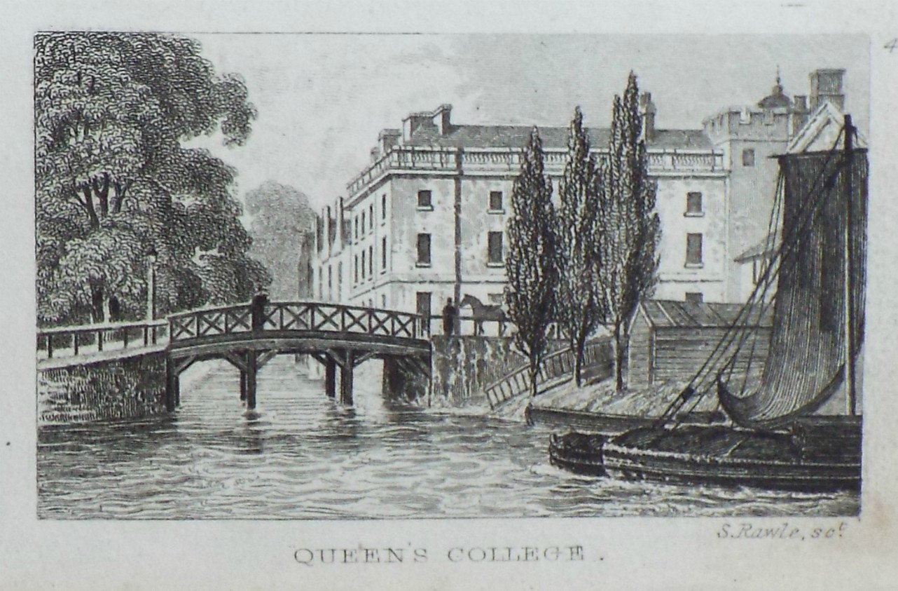 Print - Queen's College. - Rawle