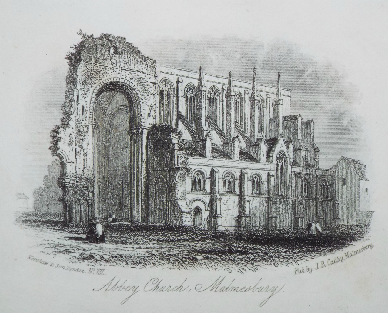 Steel Vignette - Abbey Church, Malmesbury. - Kershaw