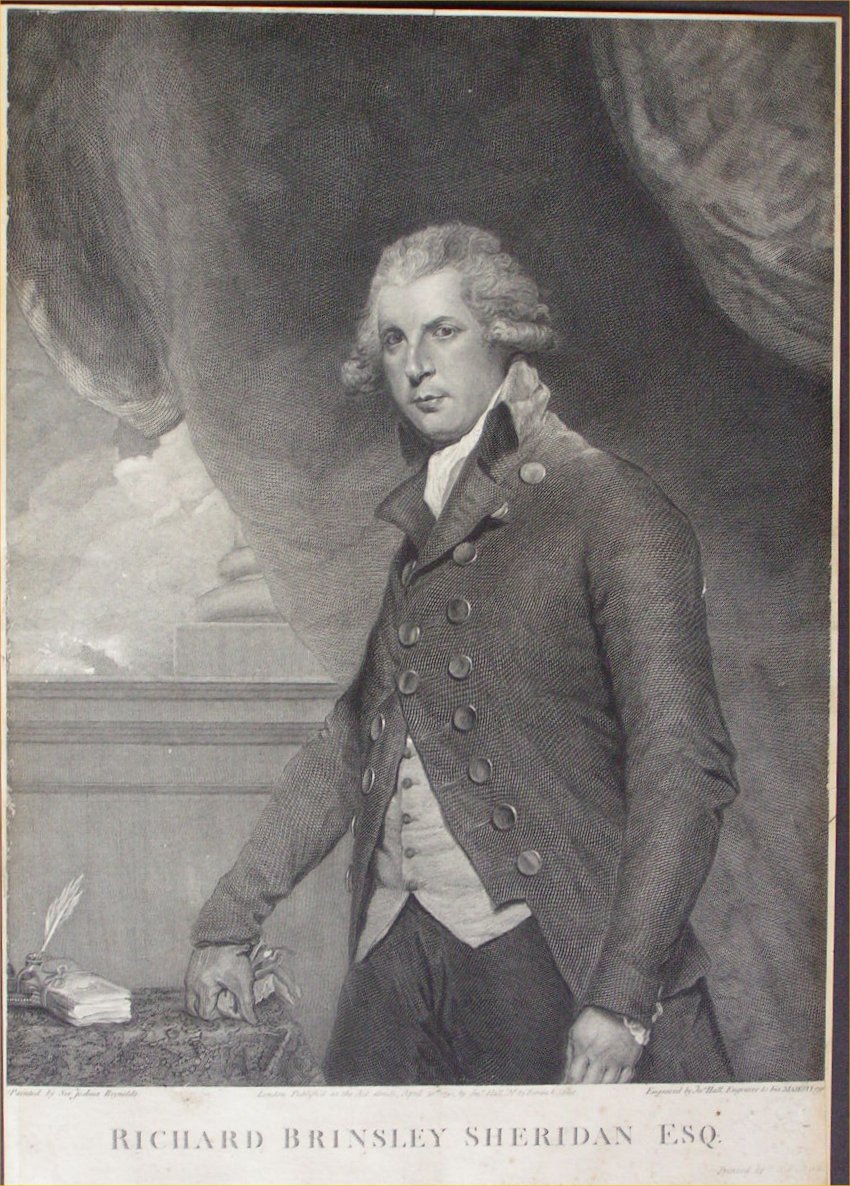 Print - Richard Brinsley Sheridan Esq. - Hall