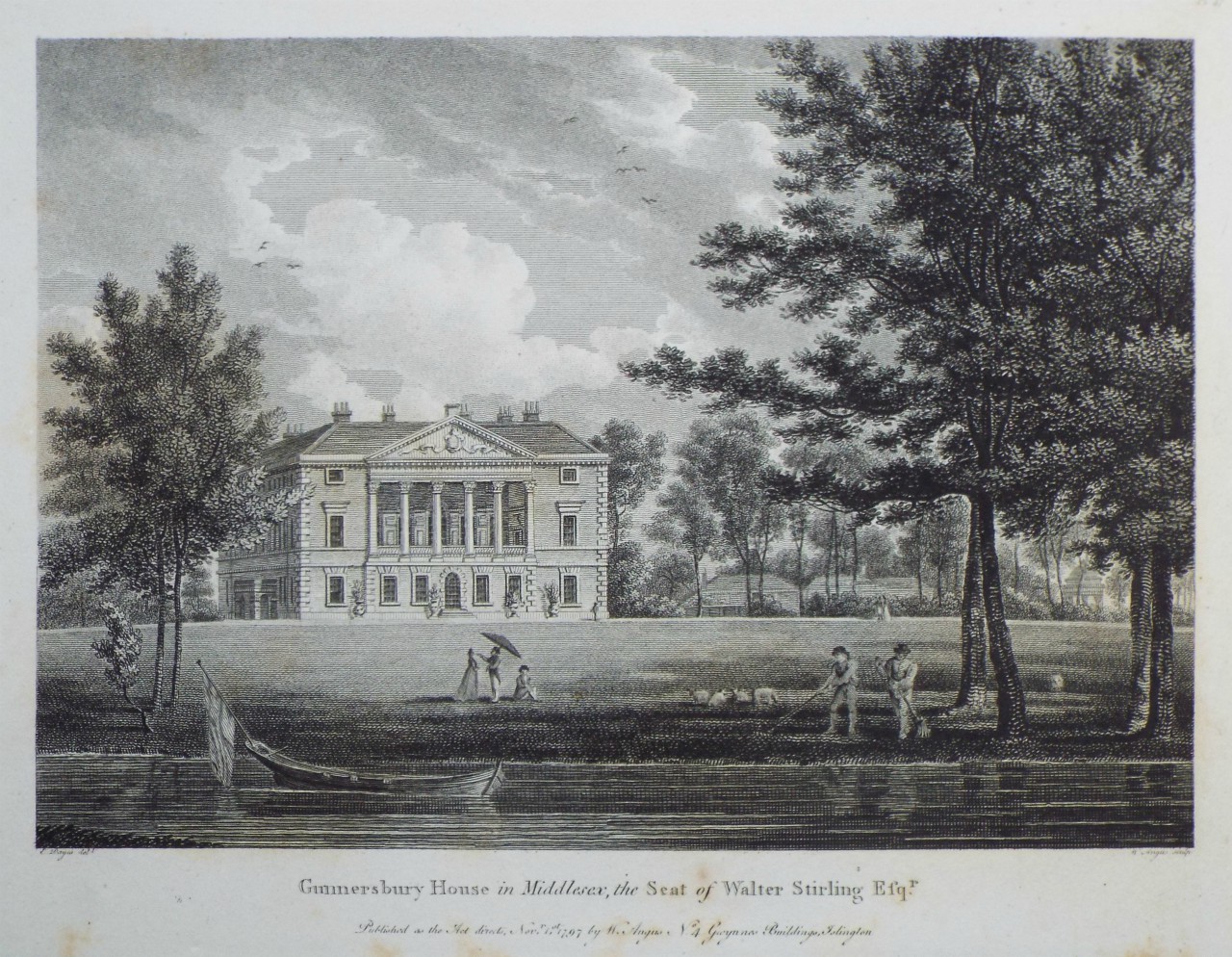 Print - Gunnersbury House in Middlesex, the Seat of Walter Stirling Esqr. - Angus