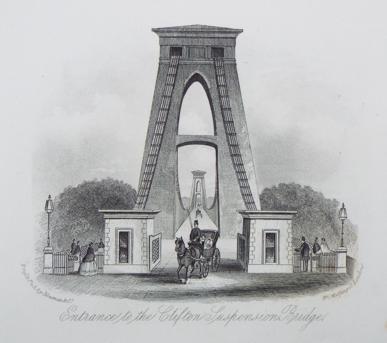 Steel Vignette - Entrance to the Clifton Suspension Bridge. - Newman