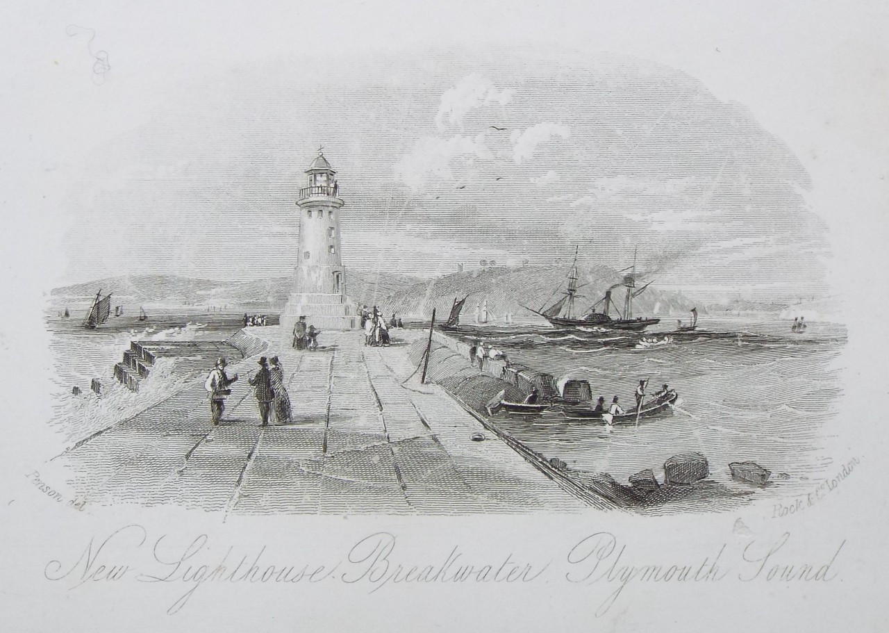 Steel Vignette - New Lighthouse, Breakwater, Plymouth Sound. - Rock