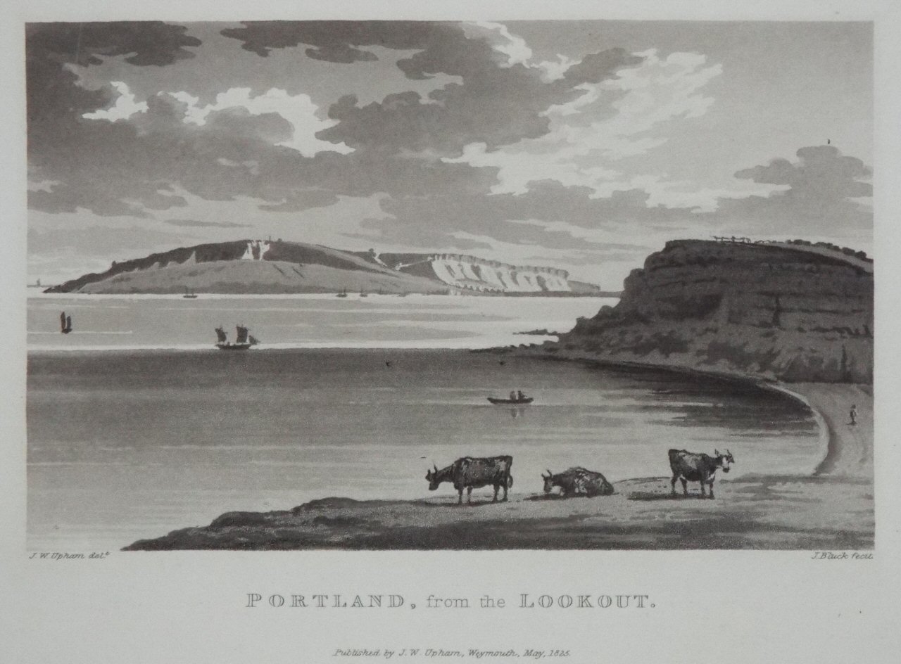 Aquatint - Portland, from the Lookout. - Bluck