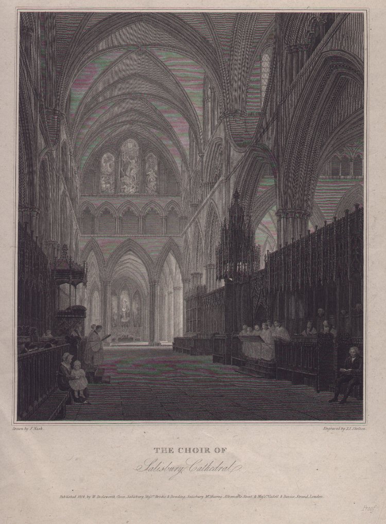 Print - The Choir of Salisbury Cathedral - Skelton