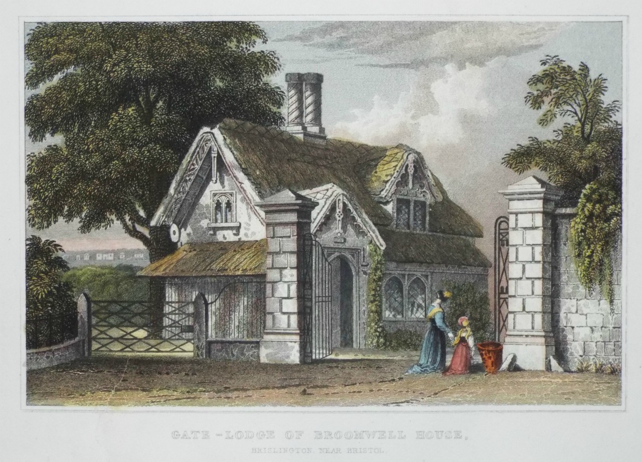 Print - Gate-lodge of Broomwell House, Brislington near Bristol