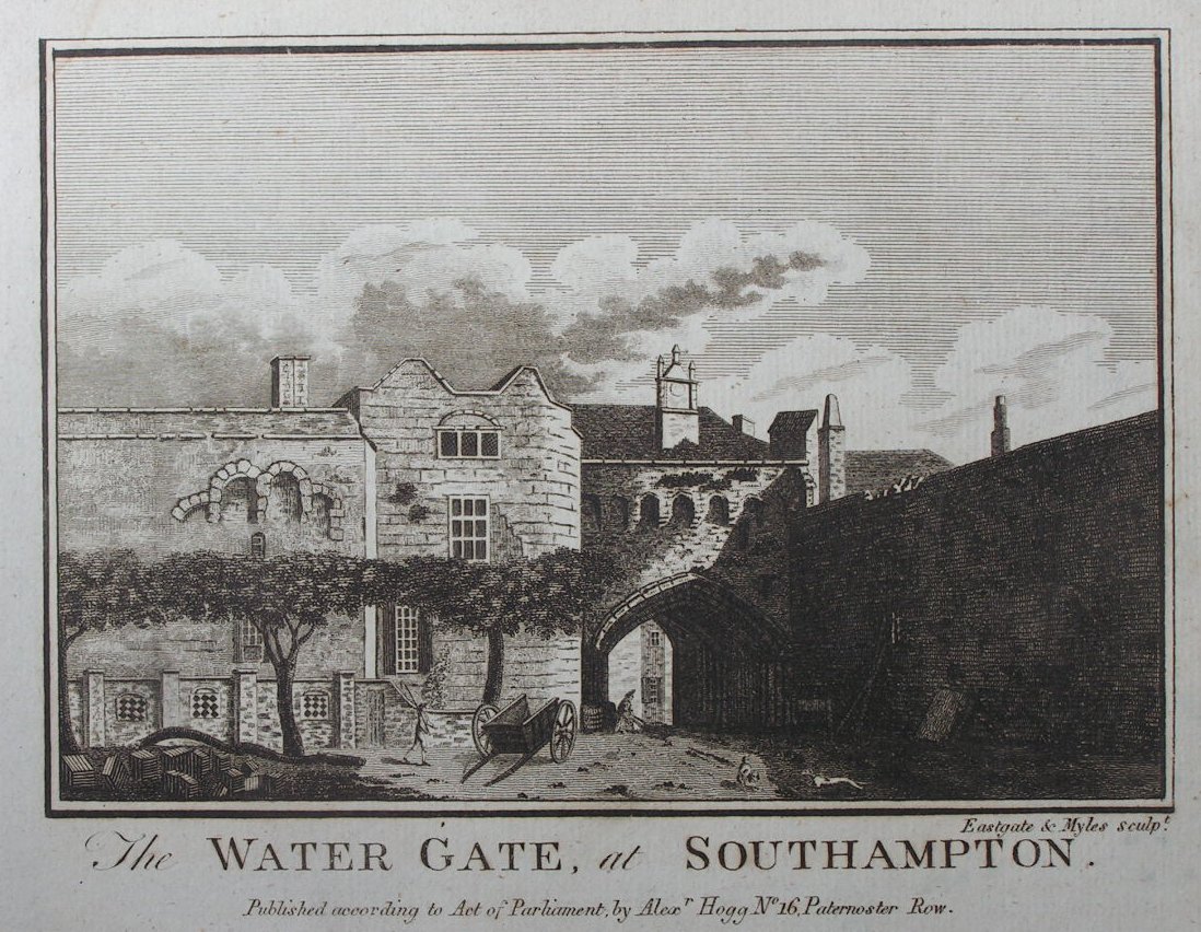 Print - The Water Gate, at Southampton. - Eastgate