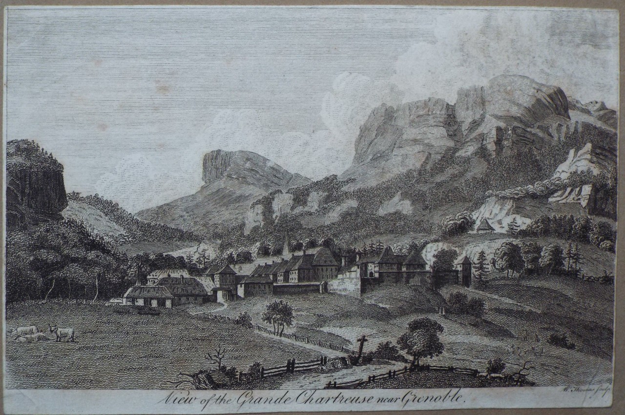 Print - View of the Grande Chartreuse near Grenoble.