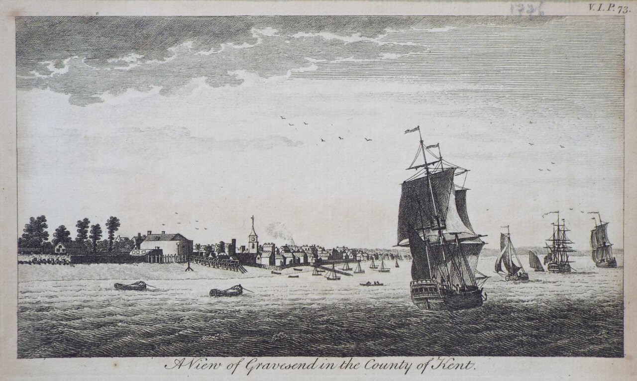 Print - A View of Gravesend in the County of Kent.