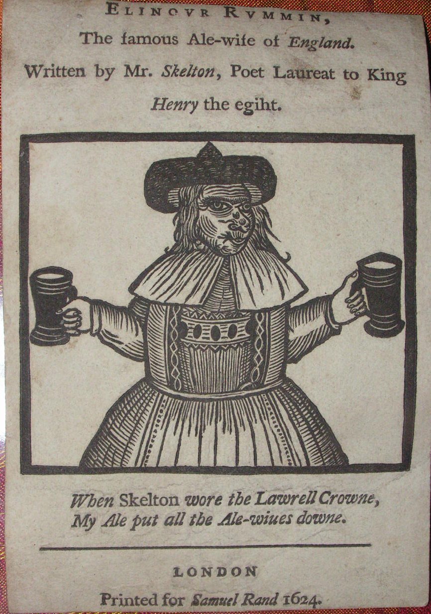 Woodcut - John Skelton's Famous Ale-wife of England Elinour Rummin