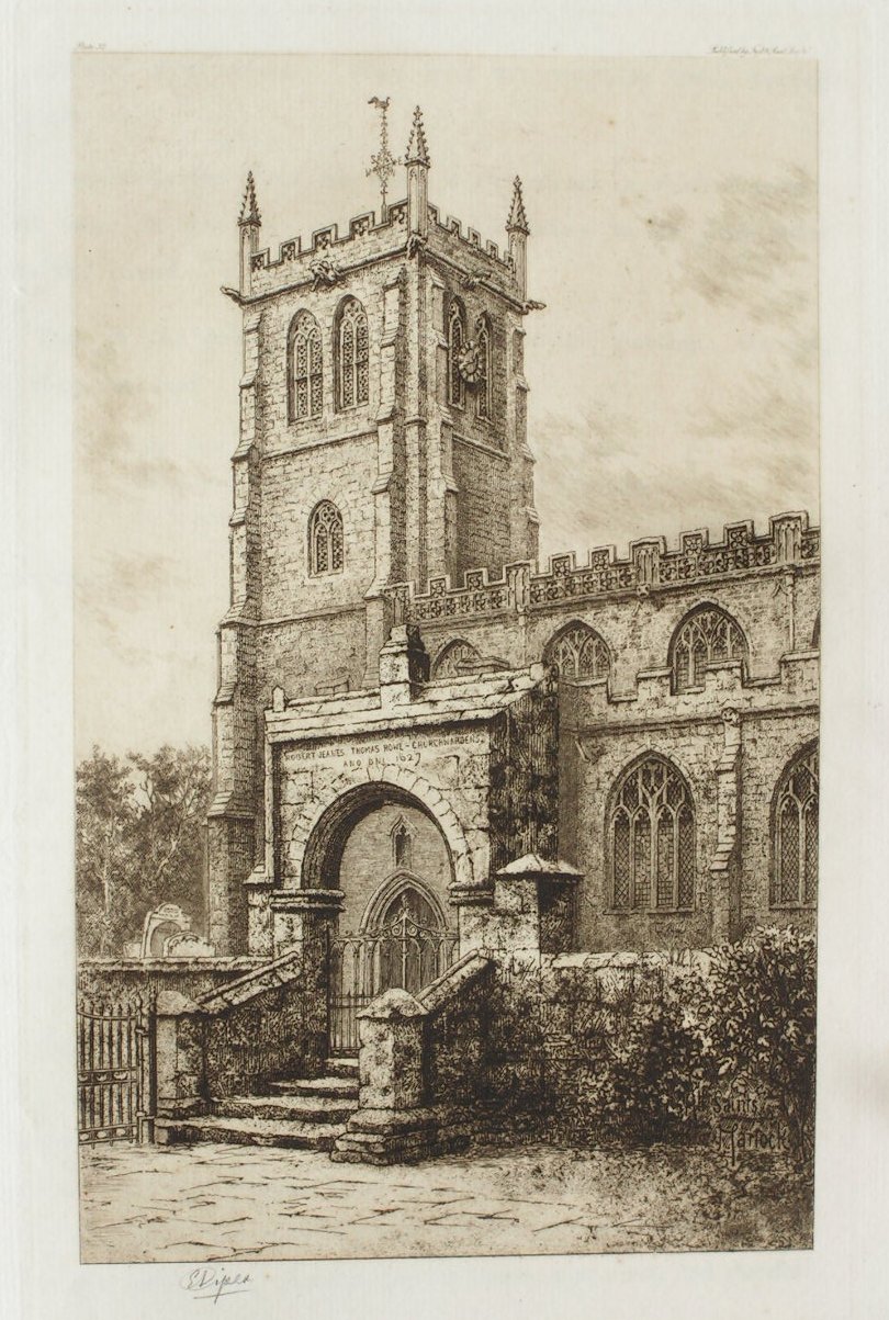 Etching - All Saints', Martock - Piper