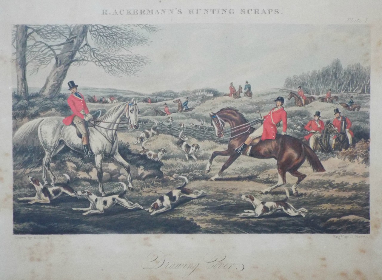 Aquatint - R. Ackermann's Hunting Scraps. Drawing Cover. - Harris