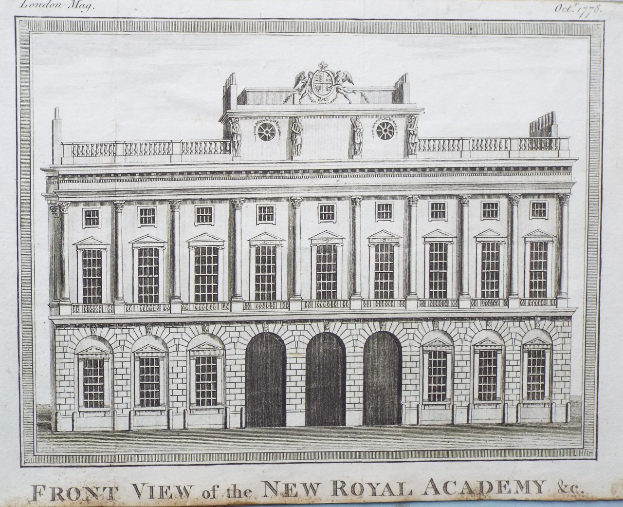 Print - Front View of the New Royal Academy &c.