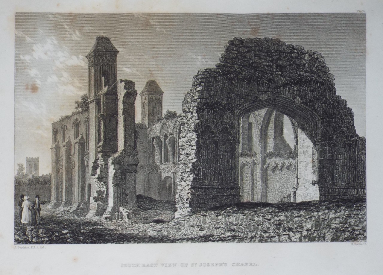 Print - South East View of Joseph's Chapel. - Hollis