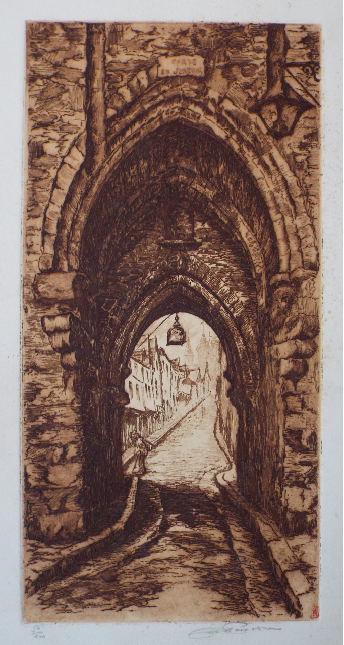 Etching - Dinan Porte du Jerzual