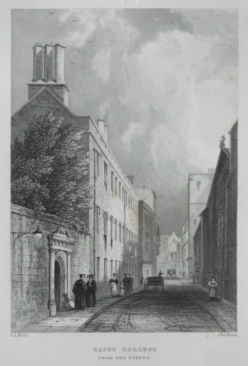 Print - Caius College from the Street.