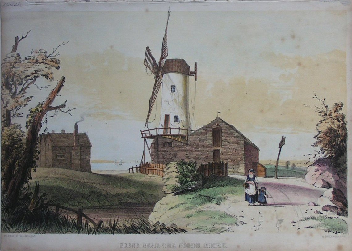 Lithograph - Scene Near the North Shore - Greenwood